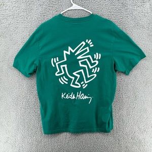 Vintage Keith Haney‎ Teal Graphic T-Shirt Men's Sz Medium